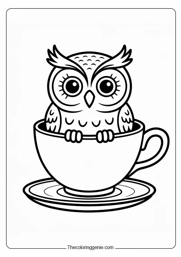 baby owl coloring page 31