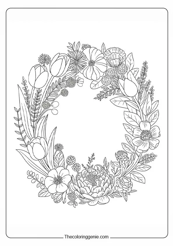coloring pages flowers spring​12