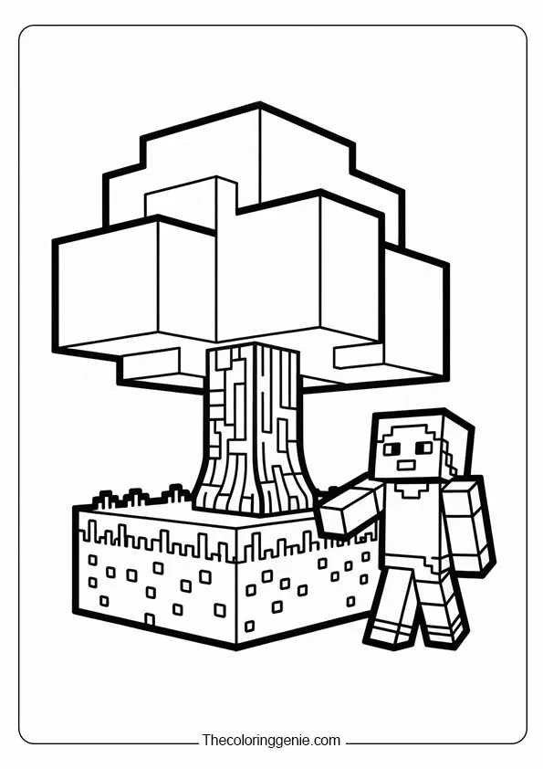 coloring pages minecraft free for kids22