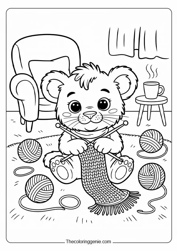 coloring pages of a lion