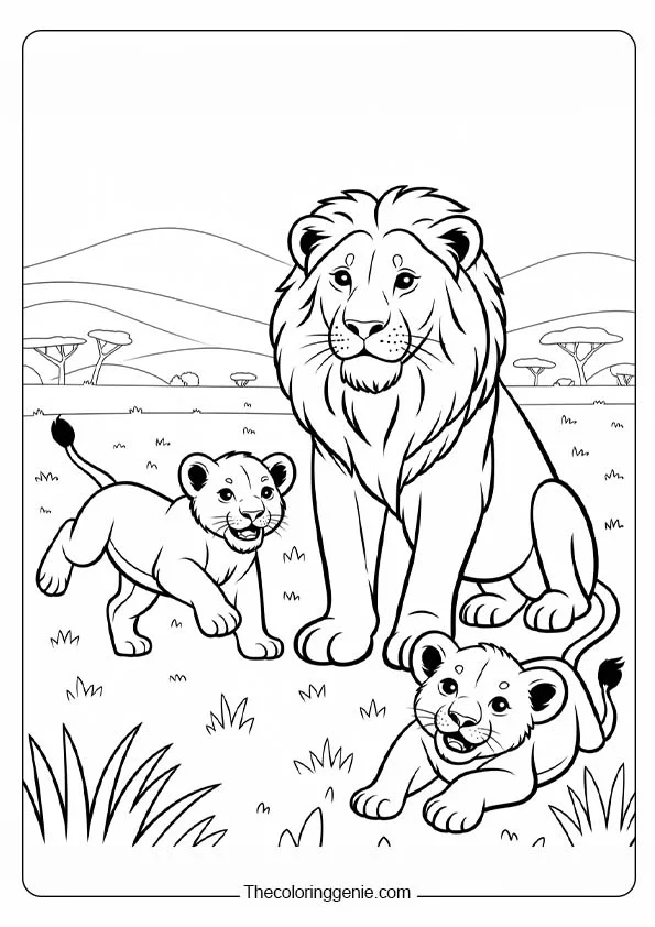 coloring pages of lions