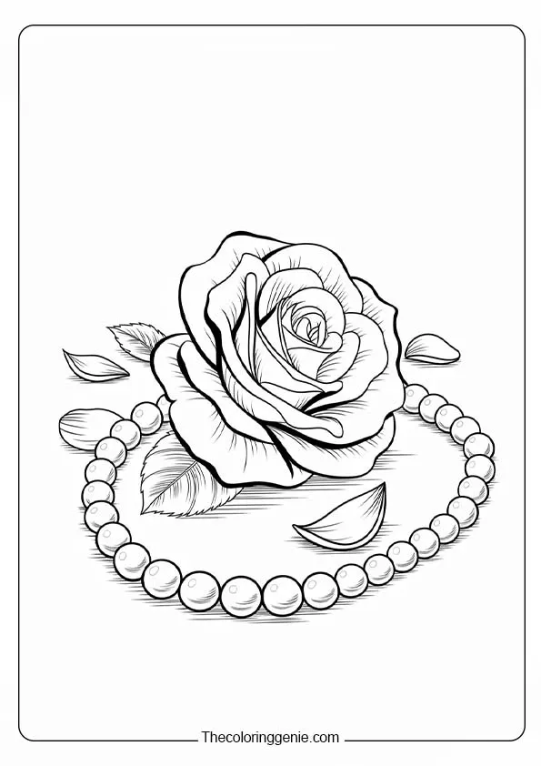 coloring pages rose 10