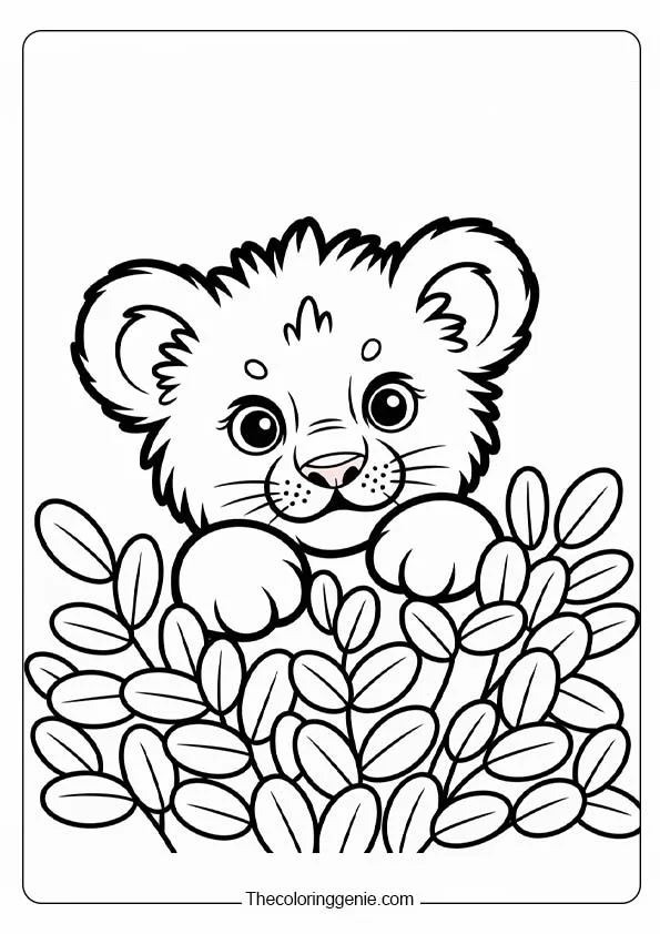 cute lion coloring pages