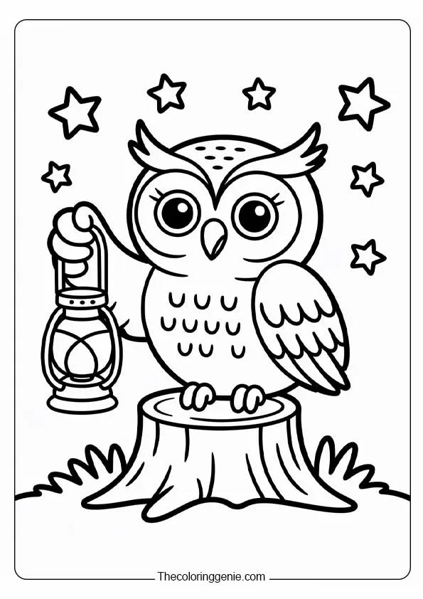cute owl coloring pages 1
