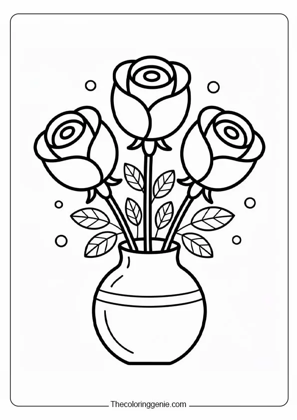 cute rose coloring pages 23