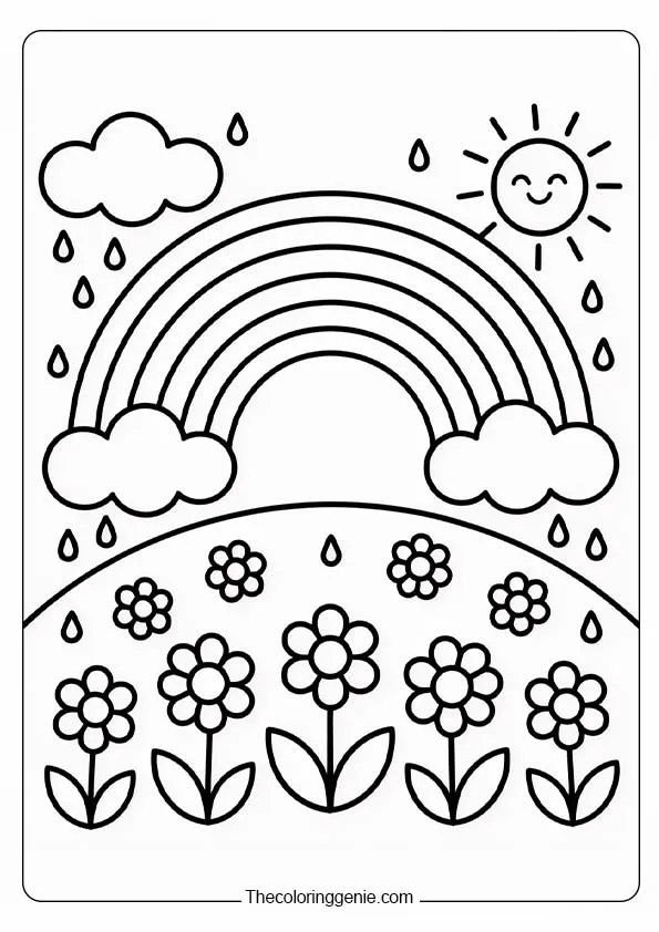 easy cute spring coloring pages 36