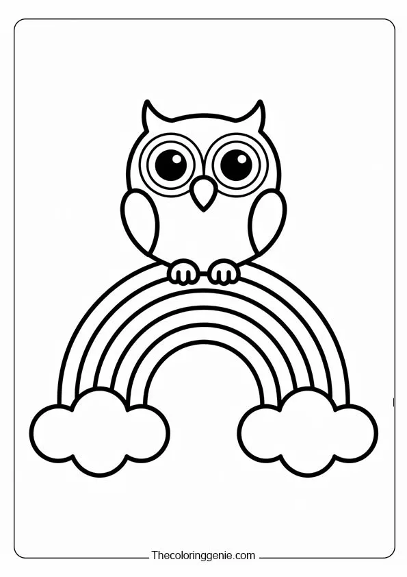easy owl coloring page 27