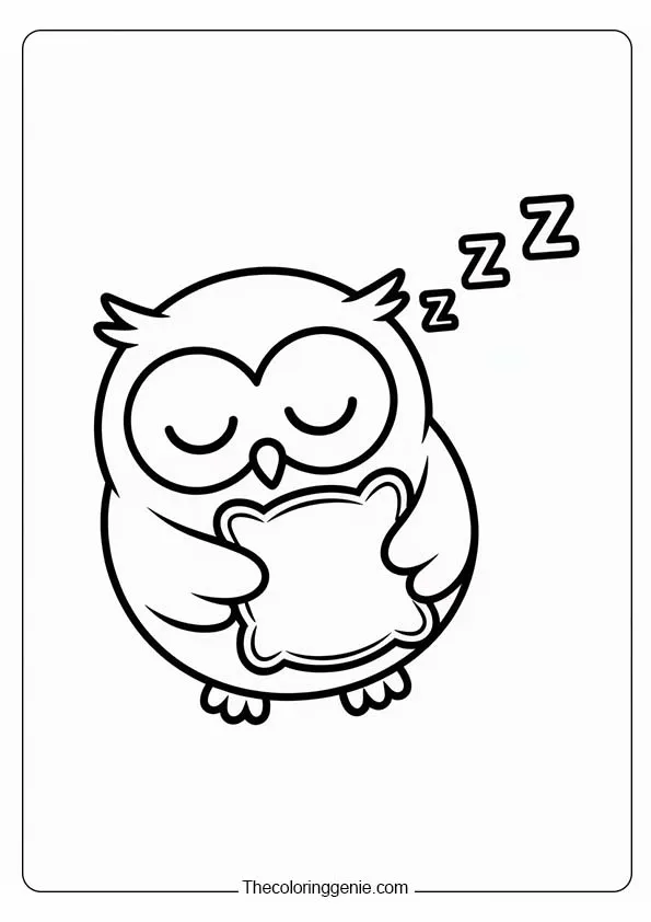 easy owl coloring pages 24