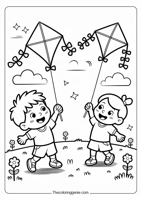 easy spring coloring pages 33