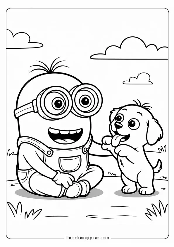 free coloring page minion 27