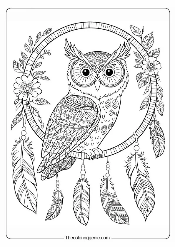 free detail owl coloring pages 5