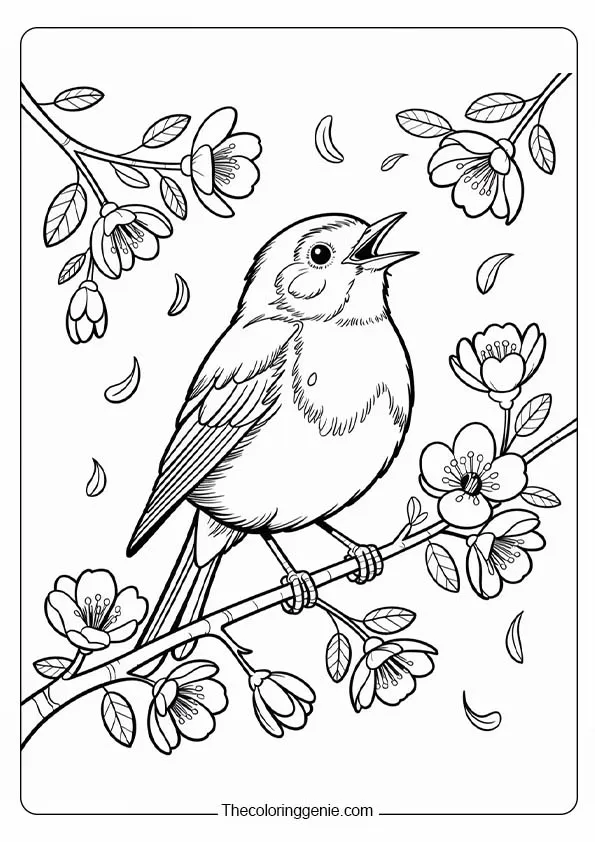free easy spring color pages for kids22