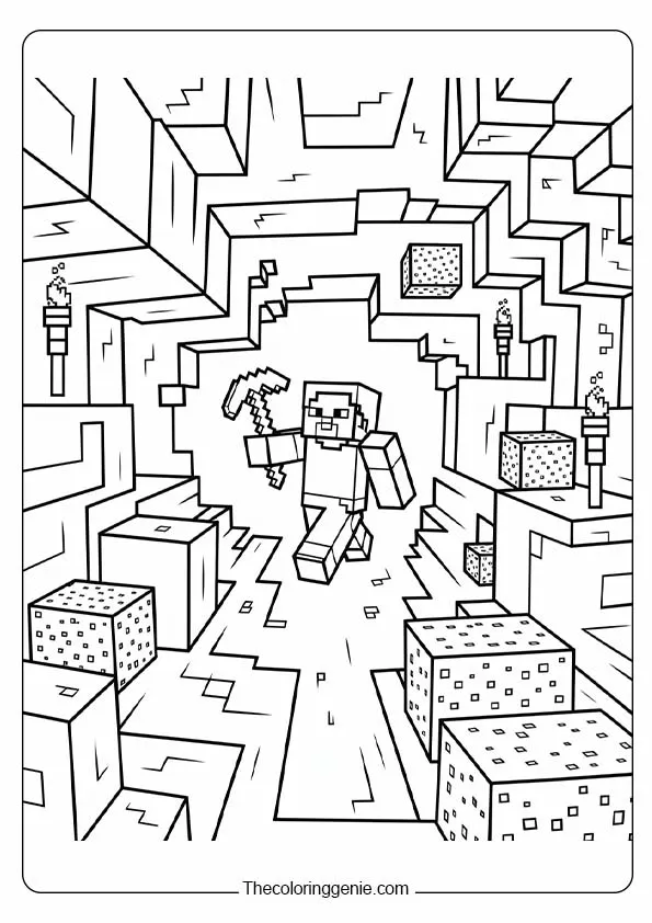 free minecraft coloring pages 12