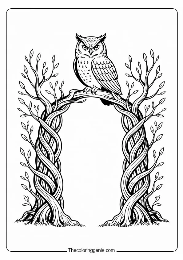 free owl adult coloring pages​ 17