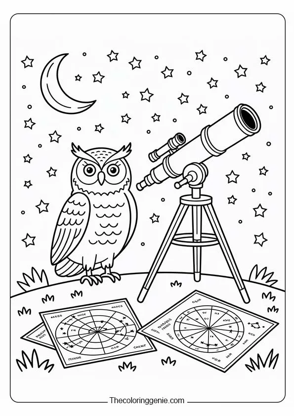 free owl adult coloring pages​ printable 19