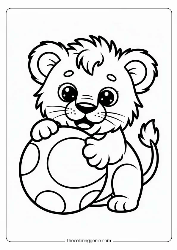 free printable baby lion coloring pages