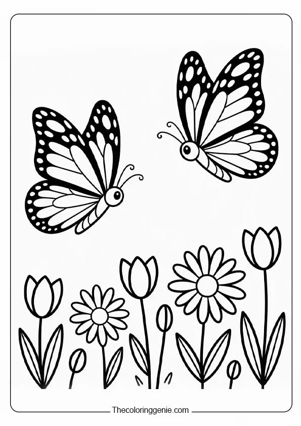kids spring coloring pages 38