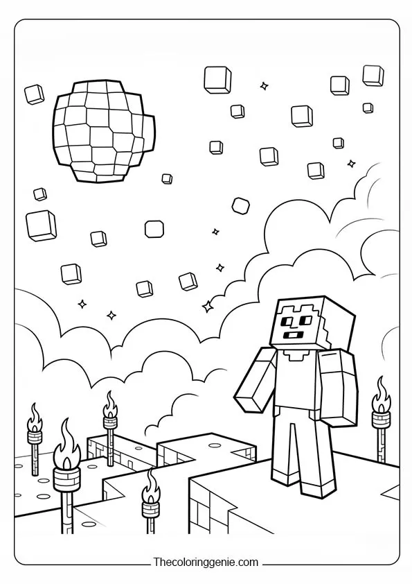lego minecraft coloring pages​ 4
