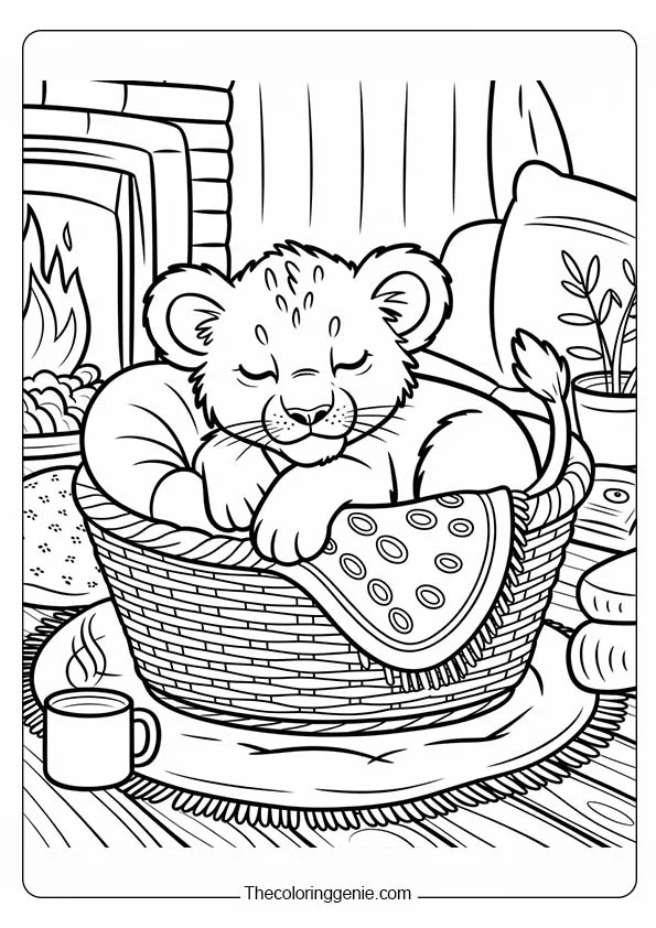 lion coloring page printable
