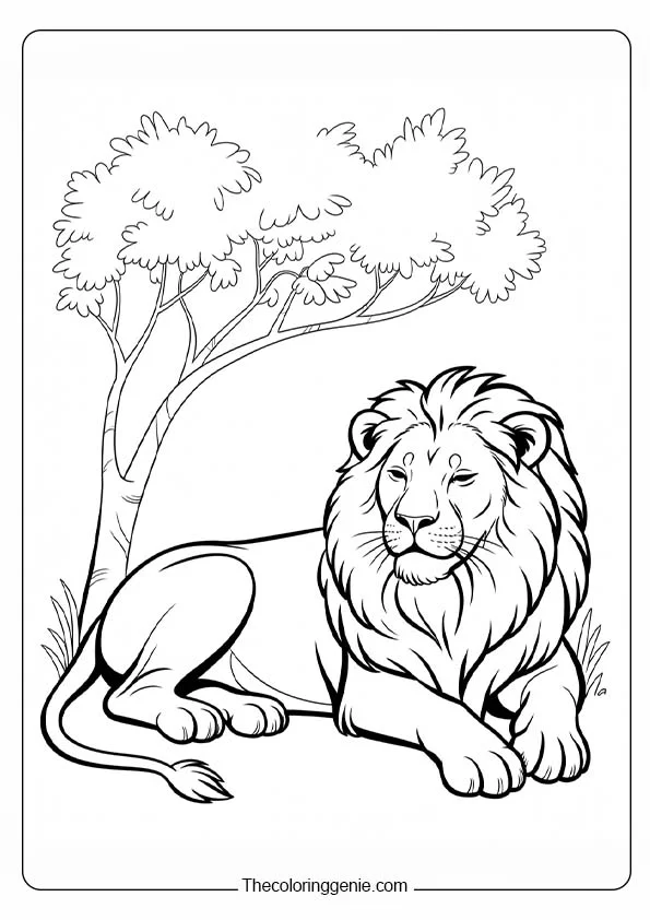 lion coloring page
