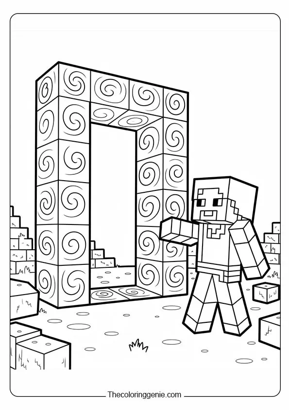 minecraft color pages free13