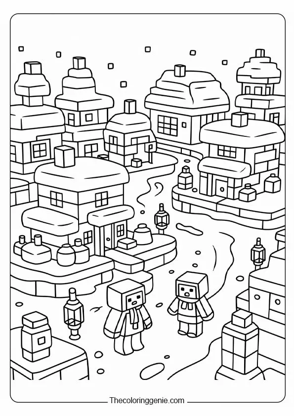 minecraft color pages printable​ free3