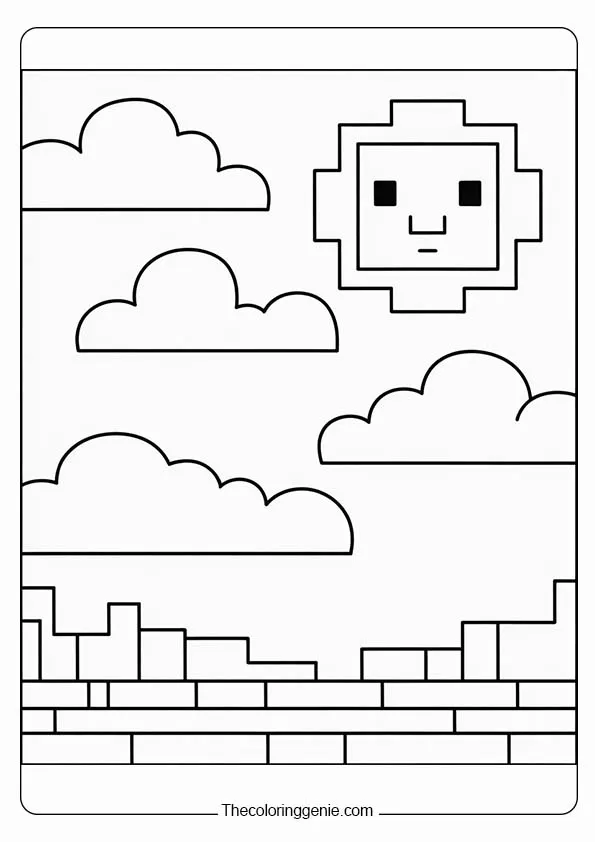 minecraft coloring pages for free​ 25