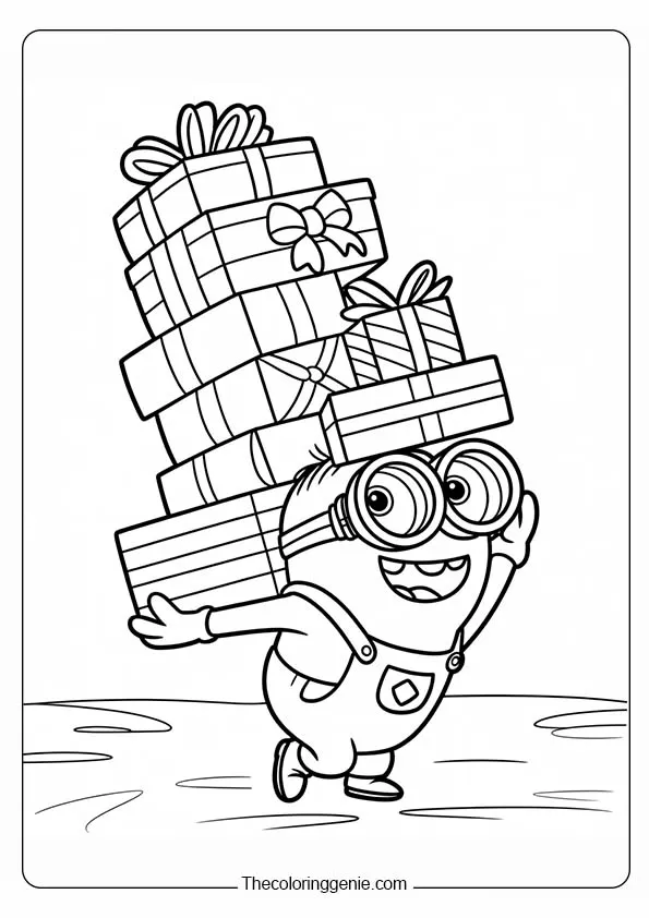 minion christmas coloring pages 29