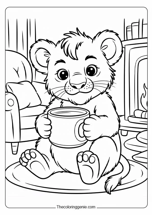 printable lion coloring pages
