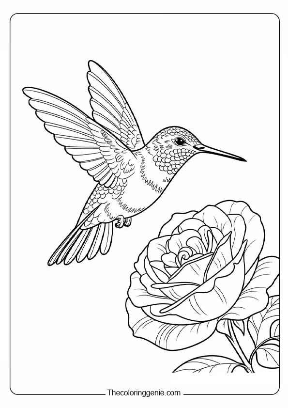 printable realistic rose coloring pages 14