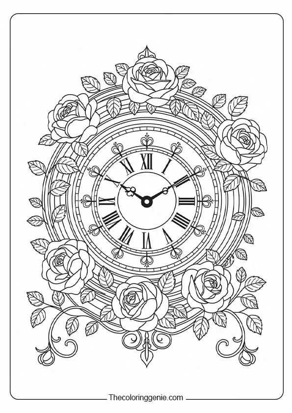 printable roses mandala coloring page 30