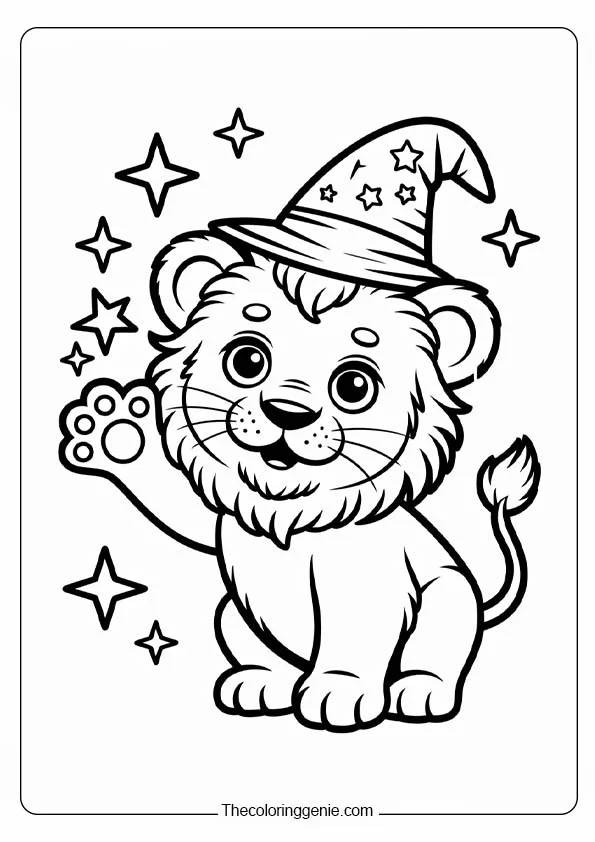 realistic printable lion coloring pages