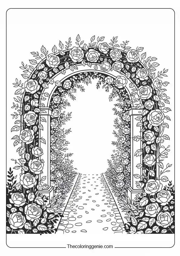 rose coloring pages printable 15