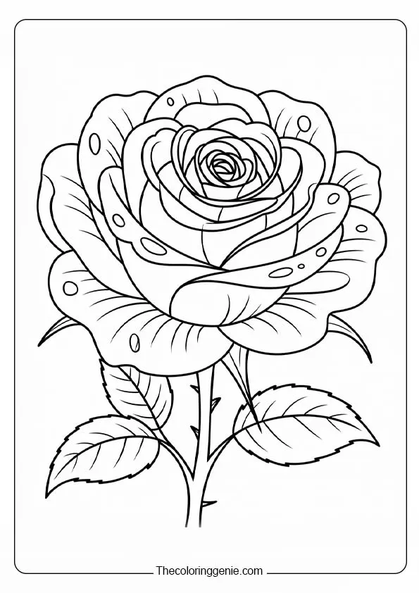 rose coloring pages