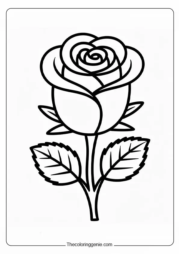 rose flowers coloring pages 17