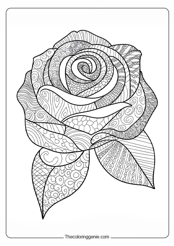 rose mandala coloring pages 29
