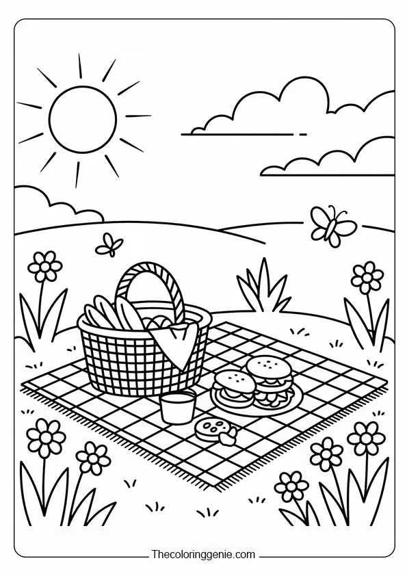 spring break coloring pages30