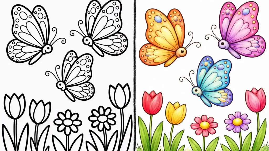 spring coloring pages