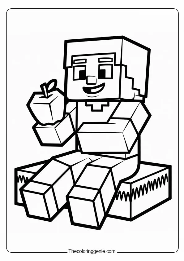 steve​ minecraft coloring pages17