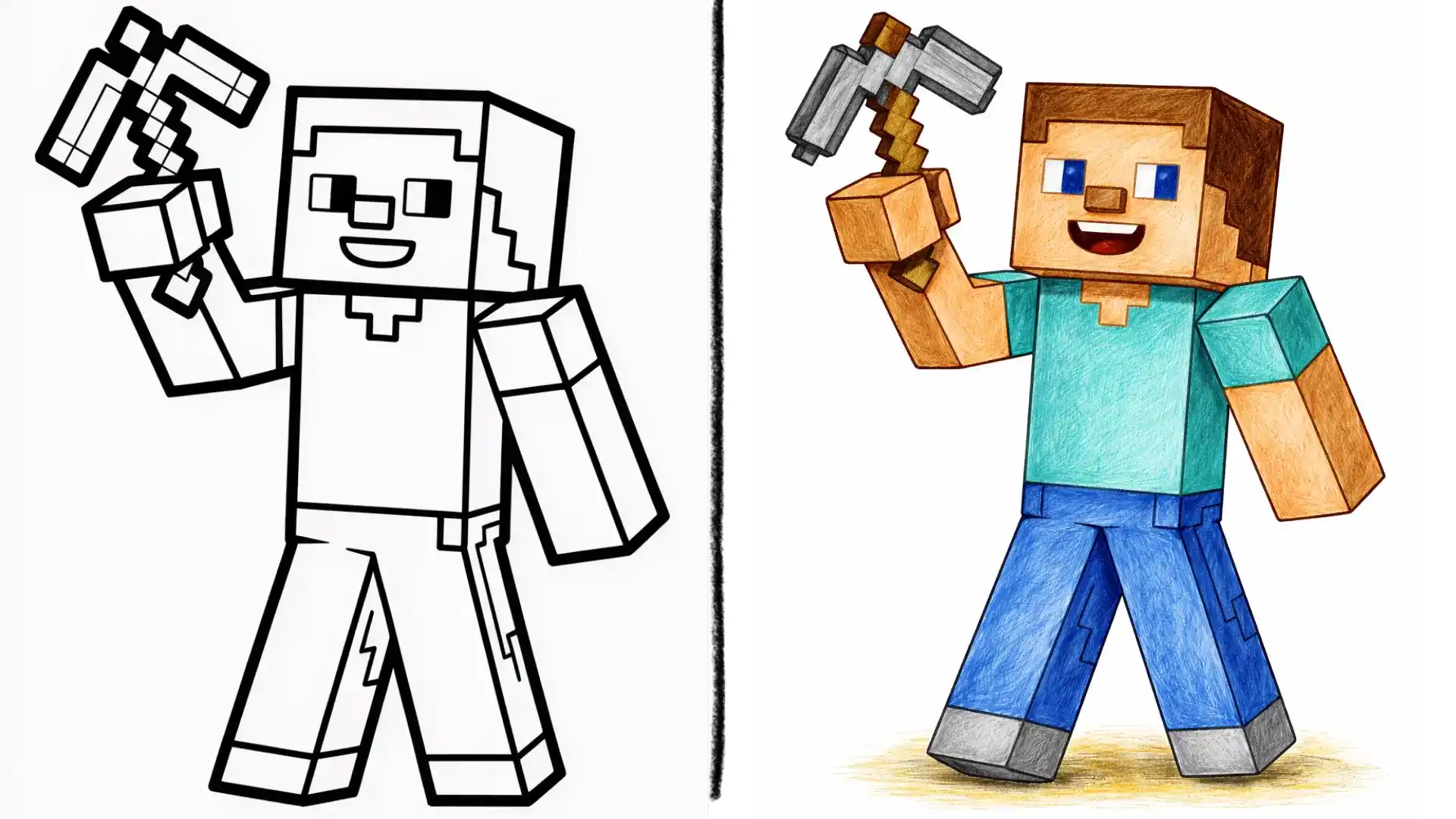 Home 17 minecraft coloring pages